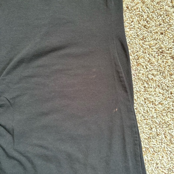 Michael Kors Black Asymmetrical Ruched Knee Length T-Shirt Dress Medium - Picture 6 of 9